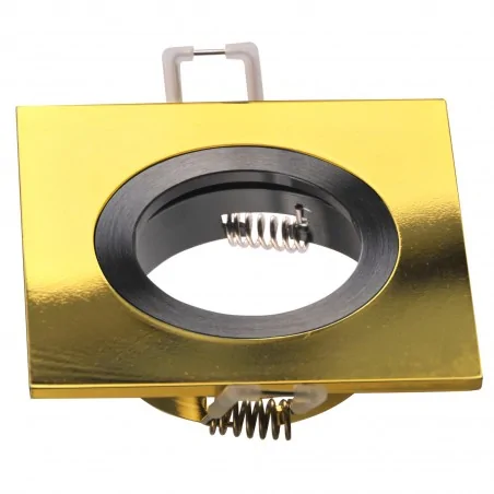 Oprawy-sufitowe-stale - 323378 febe oprawa sufitowa podtynkowa złota z czarną wstawką kwadratowa gu10 polux 