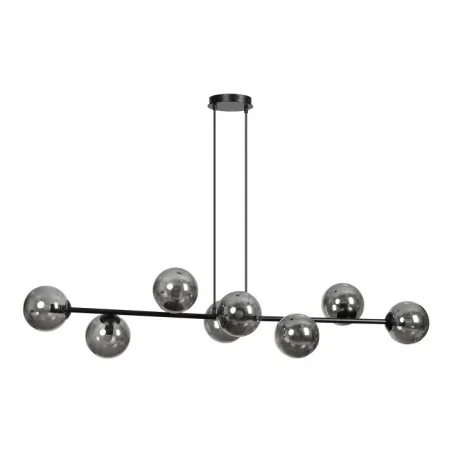 Lampy-sufitowe - loftowe oświetlenie wiszące 8 szklanych kul e14 8x40w leto ad-ld-6314b-gre14sp orno 