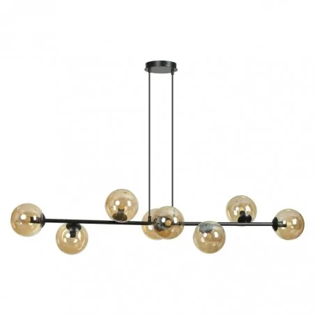 Lampy-sufitowe - lampa wisząca 8 złotych kul e14 8x40w leto ad-ld-6314b-ce14sp orno 