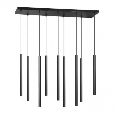 Lampy-sufitowe - czarne oświetlenie loftowe 9 tub g9 9x20w harmoni ad-ld-6319bg9 orno 