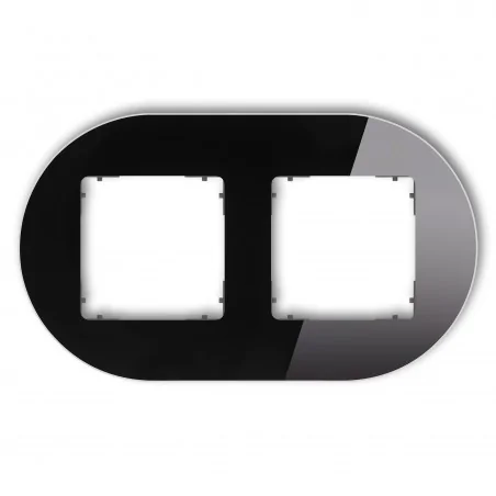 Ramki-podwojne - ramka podwójna z efektem szkła czarna z grafitowym spodem icon 12-28-irso-2 karlik 