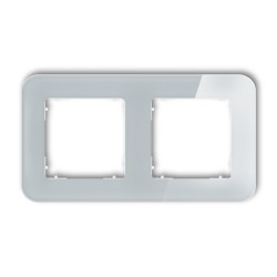 Ramki-podwojne - ramka podwójna zaokrąglona szara z efektem szkła z białym spodem icon 15-0-irsz-2 karlik 