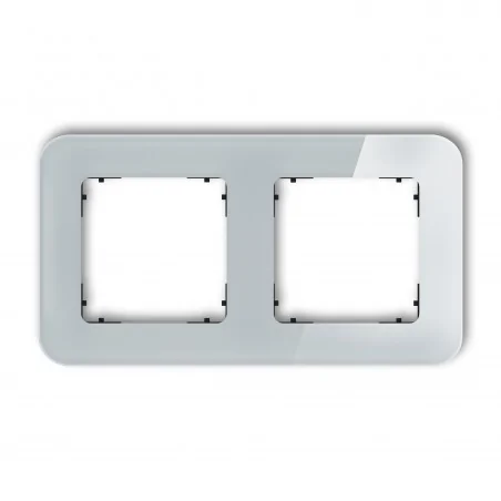 Ramki-podwojne - ramka podwójna zaokrąglona szara z czarnym spodem z efektem szkła icon 15-12-irsz-2 karlik 