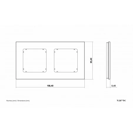Ramki-podwojne - ramka podwójna kwadratowa biała z efektem szkła icon 0-0-irsk-2 karlik 
