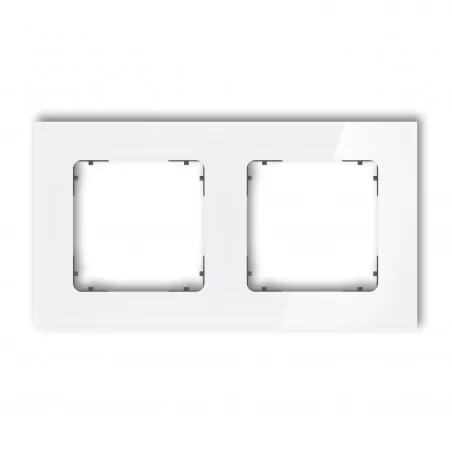 Ramki-podwojne - ramka podwójna kwadratowa z efektem szkła biała/spód grafitowy mat icon 0-28-irsk-2 karlik 