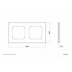 Ramki-podwojne - ramka podwójna z efektem szkła kwadratowa szara z czarnym spodem icon 15-12-irsk-2 karlik 