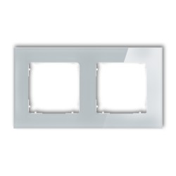 Ramki-podwojne - ramka podwójna kwadratowa szara z efektem szkła z białym spodem icon 15-0-irsk-2 karlik 