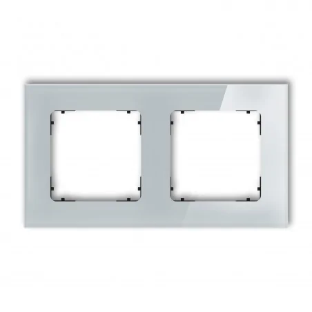 Ramki-podwojne - ramka podwójna z efektem szkła kwadratowa szara z czarnym spodem icon 15-12-irsk-2 karlik 