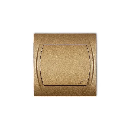 Wylaczniki-schodowe - włącznik schodowy pojedynczy 8lwp-3 złoty metalik logo karlik 