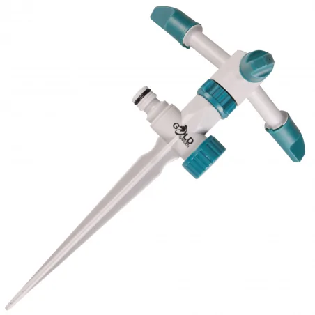 Narzedzia-ogrodowe - zraszacz obrotowy 360° trójramienny wbijany 323866 polux 