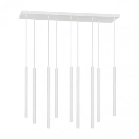 Lampy-sufitowe - przestronna lampa wisząca 9 białych tub x g9 20w harmoni ad-ld-6319wg9 orno 