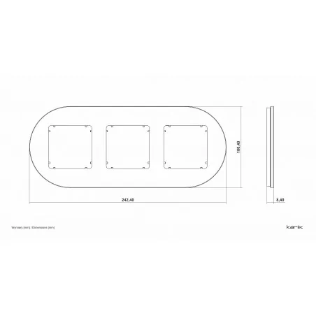 Ramki-potrojne - okrągła ramka potrójna z efektem szkła biała icon 0-0-irso-3 karlik 