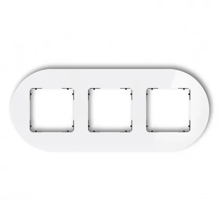 Ramki-potrojne - ramka potrójna okrągła z efektem szkła biała z czarnym spodem icon 0-12-irso-3 karlik 