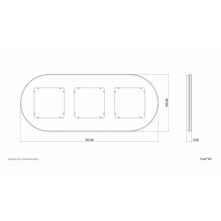 Ramki-potrojne - potrójna ramka z efektem szkła szara/spód biały okrągła icon 15-0-irso-3 karlik 