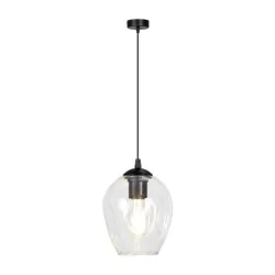 Lampy-sufitowe - szklane oświetlenie wiszące e27 60w iris ad-ld-6326b-tre27sp orno 