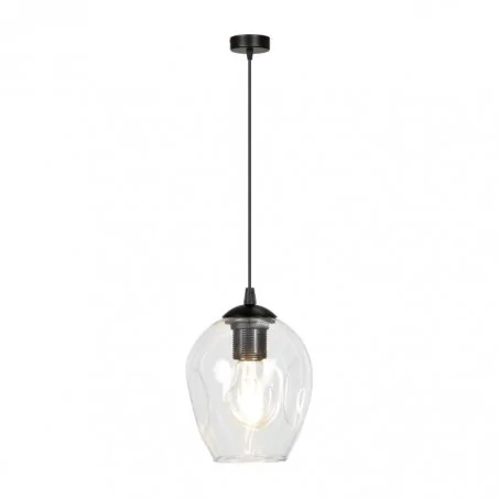 Lampy-sufitowe - szklane oświetlenie wiszące e27 60w iris ad-ld-6326b-tre27sp orno 