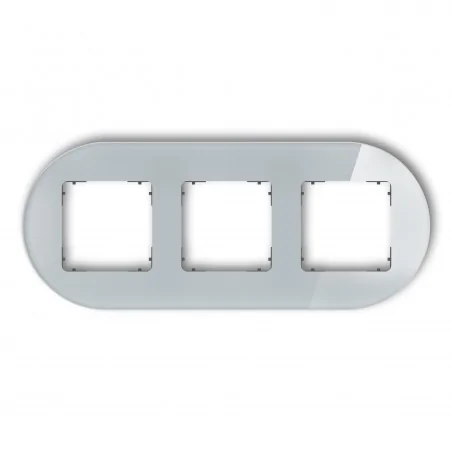 Ramki-potrojne - ramka potrójna z efektem szkła szara/spód grafitowy mat icon 15-28-irso-3 karlik 