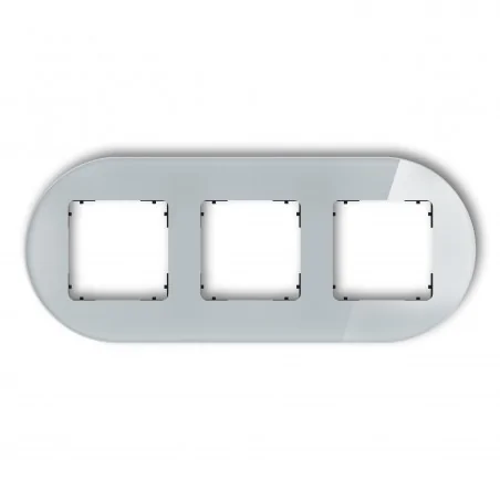 Ramki-potrojne - ramka z efektem szkła potrójna okrągła szara z czarnym spodem icon 15-12-irso-3 karlik 