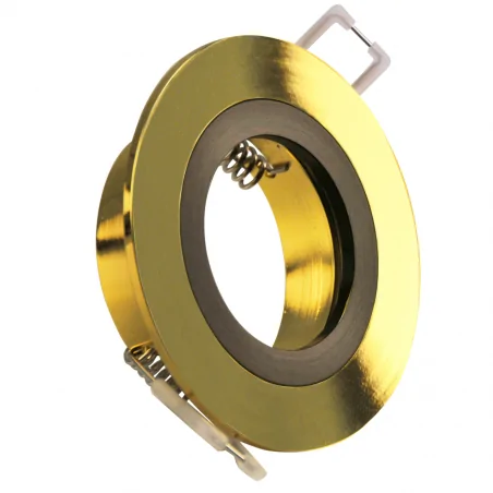 Oprawy-sufitowe-stale - 323330 febe oprawa sufitowa podtynkowa okrągła złoto-czarna gu10 polux 