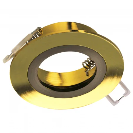 Oprawy-sufitowe-stale - 323330 febe oprawa sufitowa podtynkowa okrągła złoto-czarna gu10 polux 