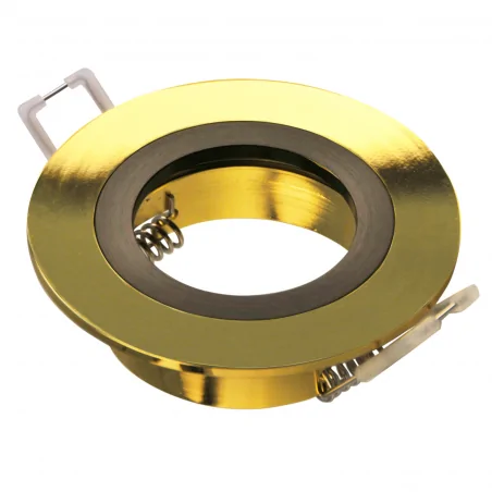 Oprawy-sufitowe-stale - 323330 febe oprawa sufitowa podtynkowa okrągła złoto-czarna gu10 polux 