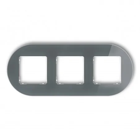 Ramki-potrojne - ramka z efektem szkła grafitowa z białym spodem okrągła icon 28-0-irso-3 karlik 