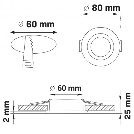 Oprawy-sufitowe-stale - 323330 febe oprawa sufitowa podtynkowa okrągła złoto-czarna gu10 polux 