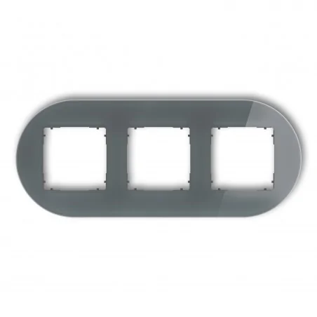 Ramki-potrojne - ramka potrójna z efektem szkła w kolorze grafitowym icon 28-28-irso-3 karlik 