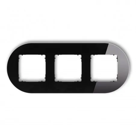 Ramki-potrojne - czarna ramka potrójna okrągła z efektem szkła icon 12-12-irso-3 karlik 