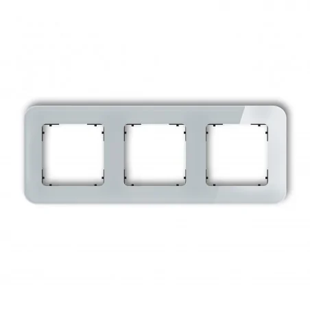 Ramki-potrojne - ramka potrójna zaokrąglona z efektem szkła szara z czarnym spodem icon 15-12-irsz-3 karlik 