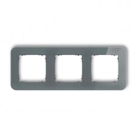 Ramki-potrojne - ramka potrójna zaokrąglona z efektem szkła grafitowa icon 28-28-irsz-3 karlik 