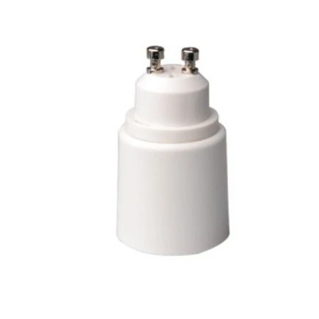 Gwint-trzonek-e27 - adapter z żarówki gu10 na e27 biały inq 