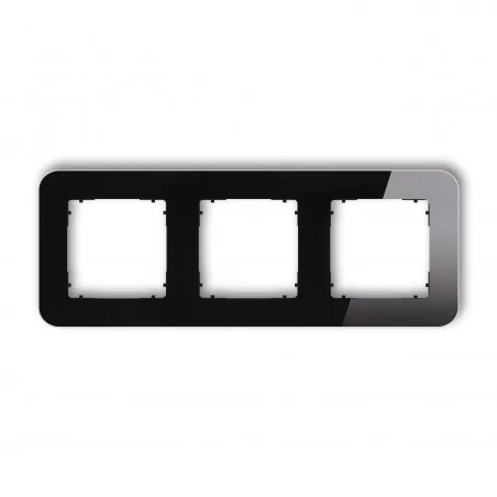 Ramki-potrojne - ramka potrójna z efektem szkła czarna zaokrąglona icon 12-12-irsz-3 karlik 