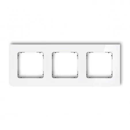 Ramki-potrojne - ramka potrójna kwadratowa z efektem szkła biała z grafitowym spodem icon 0-28-irsk-3 karlik 