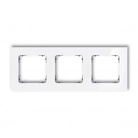 Ramki-potrojne - kwadratowa ramka potrójna z efektem szkła biała z czarnym spodem icon 0-12-irsk-3 karlik 