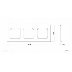 Ramki-potrojne - kwadratowa ramka potrójna z efektem szkła szara z czarnym spodem icon 15-12-irsk-3 karlik 