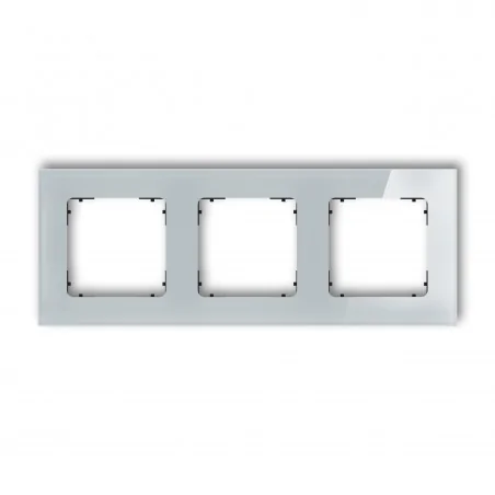 Ramki-potrojne - kwadratowa ramka potrójna z efektem szkła szara z czarnym spodem icon 15-12-irsk-3 karlik 