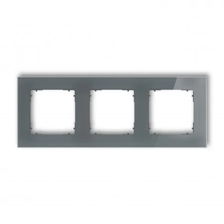 Ramki-potrojne - potrójna ramka z efektem szkła grafitowa/spód grafitowy mat icon 28-28-irsk-3 karlik 