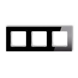 Ramki-potrojne - czarna ramka potrójna kwadratowa z efektem szkła z białym spodem icon 12-0-irsk-3 karlik