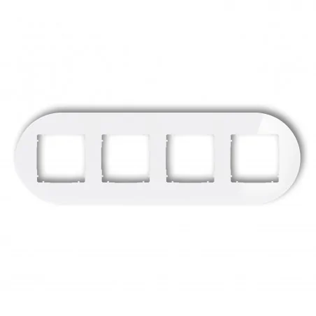 Ramki-poczworne - ramka poczwórna okrągła z efektem szkła biała icon 0-0-irso-4 karlik 