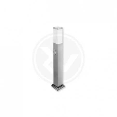 Lampy-ogrodowe-stojace - srebrna ogrodowa lampa led e27 havana gniazdo 65cm 4352 lvt 