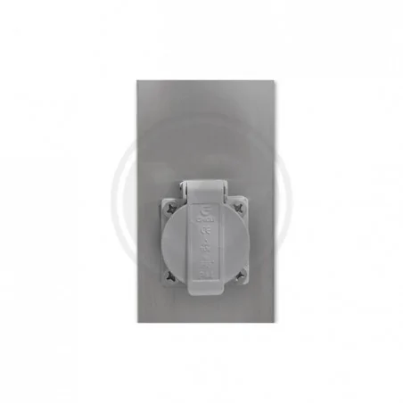 Lampy-ogrodowe-stojace - srebrna ogrodowa lampa led e27 havana gniazdo 65cm 4352 lvt 