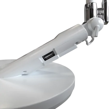 Lampki-biurkowe - biała lampa biurkowa led optimum 7w 3000k-6000k 324979 polux 