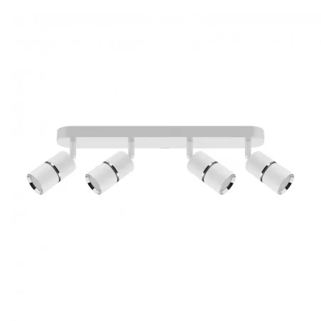 Kinkiety-do-salonu - spot oświetleniowy poczwórny biały z dodatkiem chromu gu10 4x35w dior 04265 ideus 