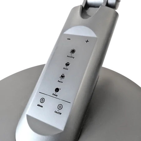 Lampki-biurkowe - srebrna lampa biurkowa led optimum 7w 3000k-6000k 324986 polux 