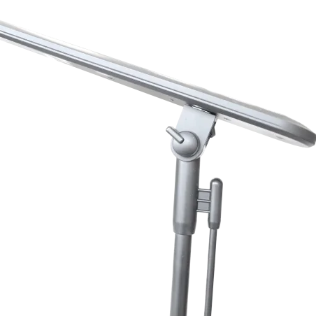 Lampki-biurkowe - srebrna lampa biurkowa led optimum 7w 3000k-6000k 324986 polux 