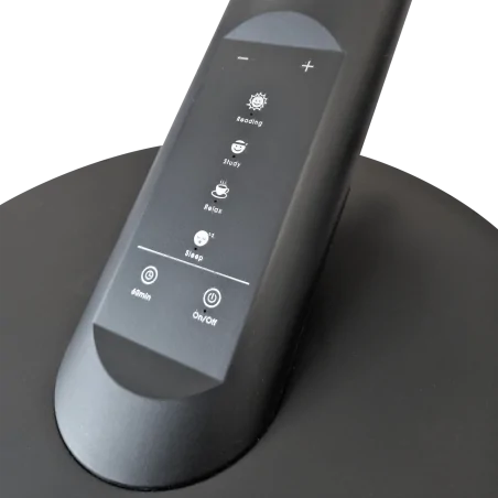 Lampki-biurkowe - czarna lampa biurkowa led optimum 7w 3000k-6000k 324993 polux 