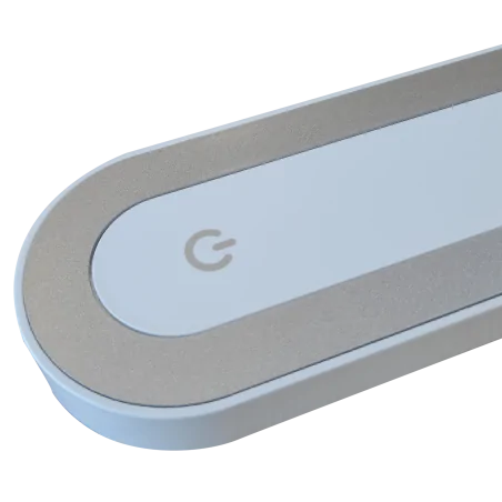 Lampki-biurkowe - biało-srebrna lampa biurkowa led madera 7w 4000k 324955 polux 