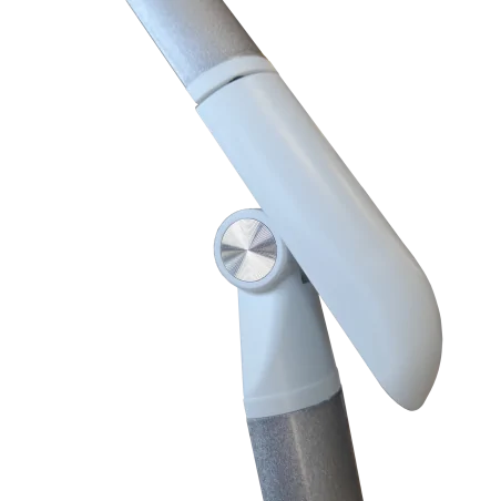 Lampki-biurkowe - biało-srebrna lampa biurkowa led madera 7w 4000k 324955 polux 