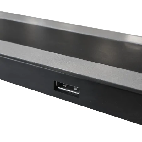 Lampki-biurkowe - czarno-srebrna lampa biurkowa led madera 7w 4000k 324962 polux 